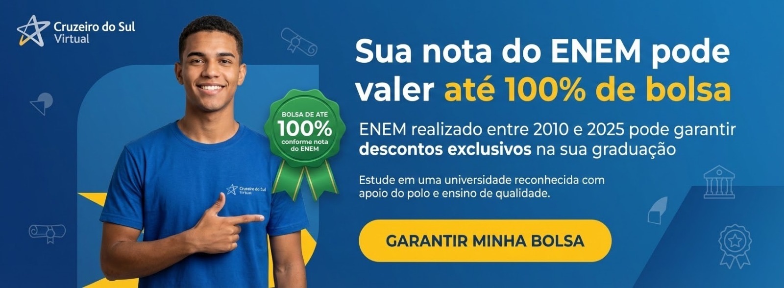 Promoção Graduação EAD Cruzeiro do Sul com Desconto - Destaque 1